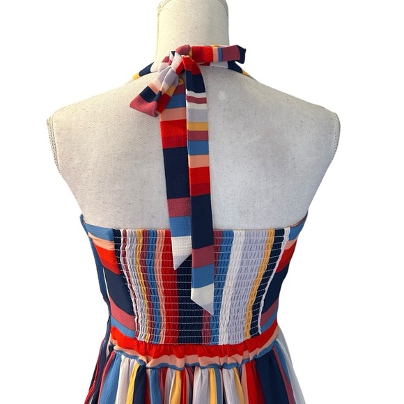 ModCloth frequent piquant striped halter dress Women’s SZ XS in Multicolor - Picture 6 of 9